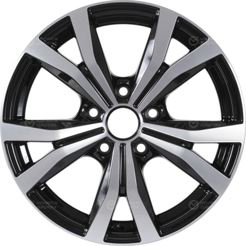 Колесный диск X-trike X119 6.5xR16 5x114.3 ET40 DIA66.1 черный глянцевый с полированной лицевой поверхностью