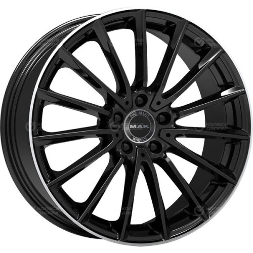 Колесный диск MAK Komet 8xR18 5x112 ET48 DIA66.6 черный блестящий с зеркальным кольцом
