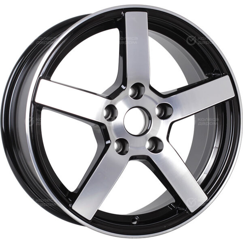 Колесный диск NZ R-02 7xR17 4x100 ET41 DIA60.1 черный глянцевый с полированной лицевой частью