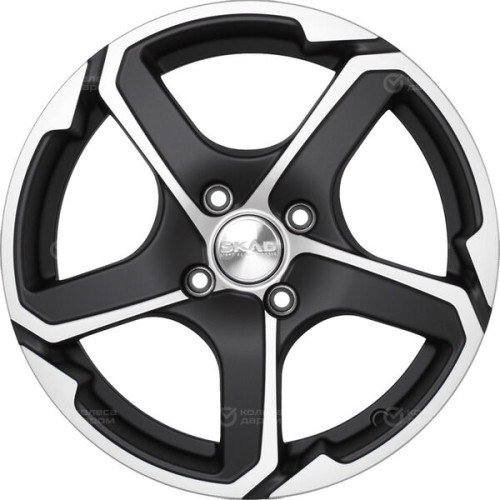 Колесный диск СКАД Аллигатор 6xR15 4x98 ET38 DIA58.6 черный матовый с полированным элементом