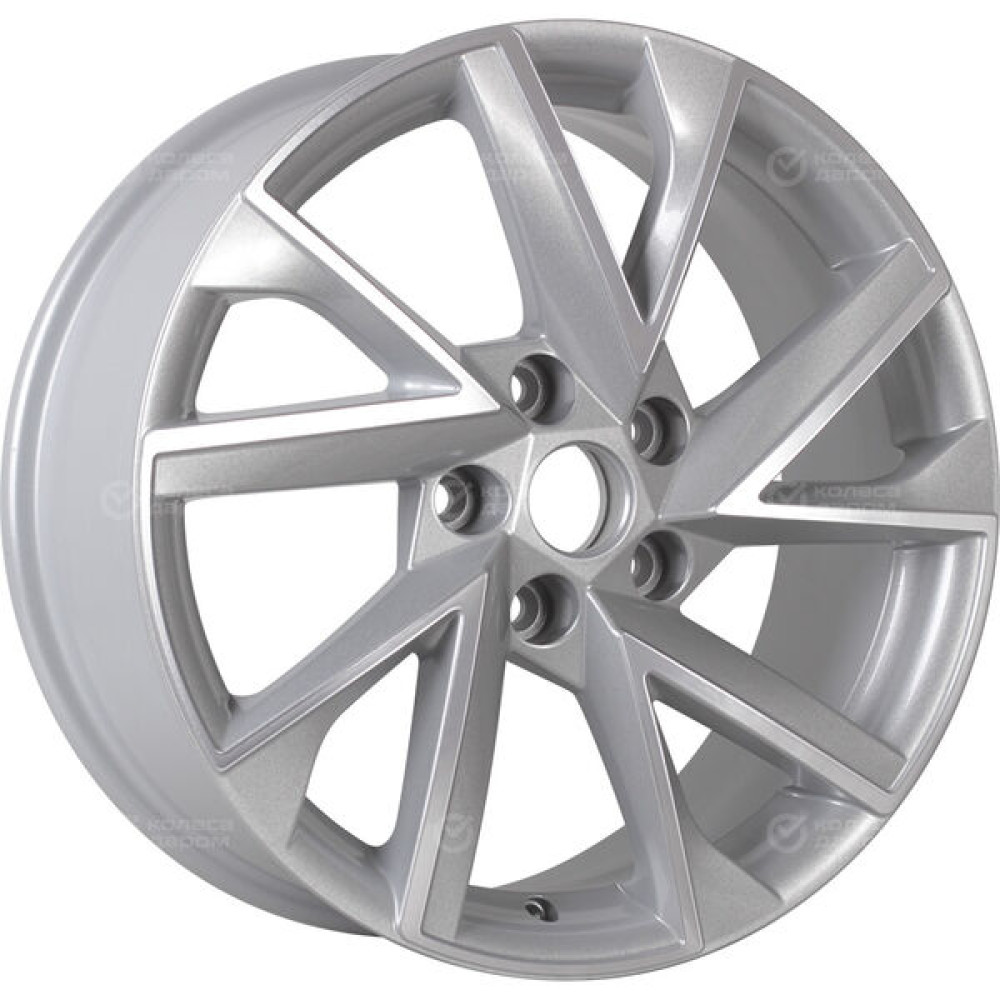 Колесный диск Carwel Тоджа 1714 7xR17 5x114.3 ET45 DIA67.1 серебристый с полированной лицевой частью