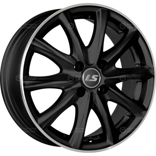 Колесный диск LS LS 741 6xR15 4x100 ET48 DIA73.1 черный, с полированным ободом