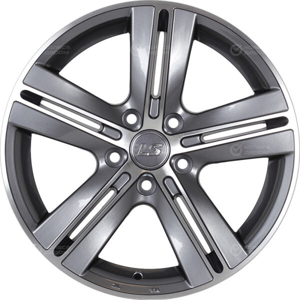 Колесный диск LS LS 320 7.5xR17 5x114.3 ET45 DIA73.1 насыщенный темно-серый полностью полированный