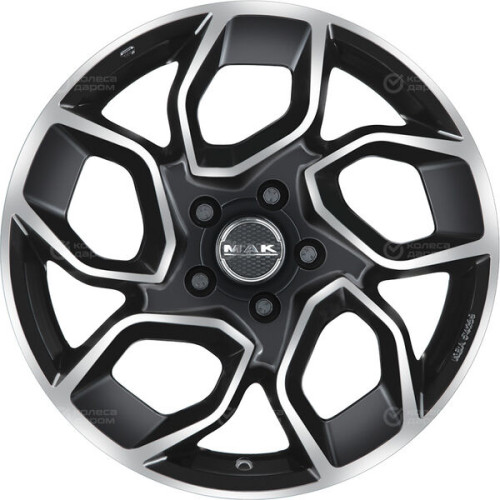 Колесный диск MAK Express 7xR17 5x118 ET62 DIA71.1 чёрный глянцевый с полированной лицевой частью