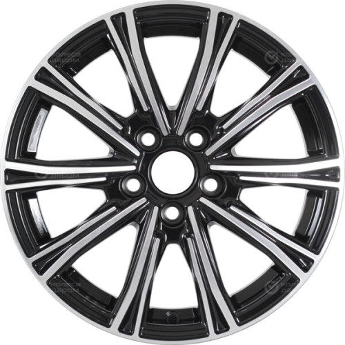 Колесный диск WUP Up123 6xR15 5x100 ET38 DIA57.1 черный глянцевый с полированными элементами лицевой поверхности