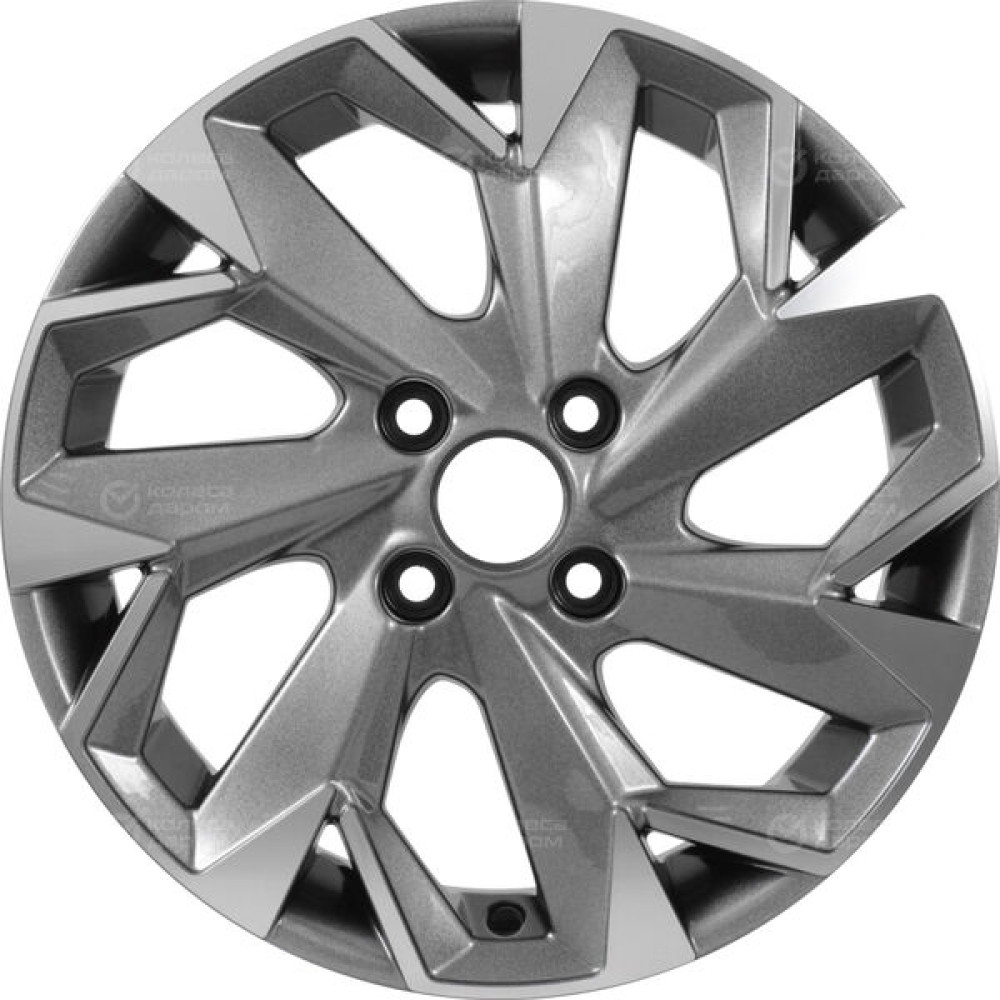 Колесный диск Carwel Ильмень 1508 6xR15 4x98 ET35 DIA58.6 серый с полированной лицевой частью