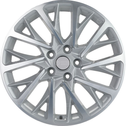 Колесный диск Carwel Оланга 1804 7.5xR18 5x114.3 ET45 DIA60.1 серебристый с полированной лицевой частью