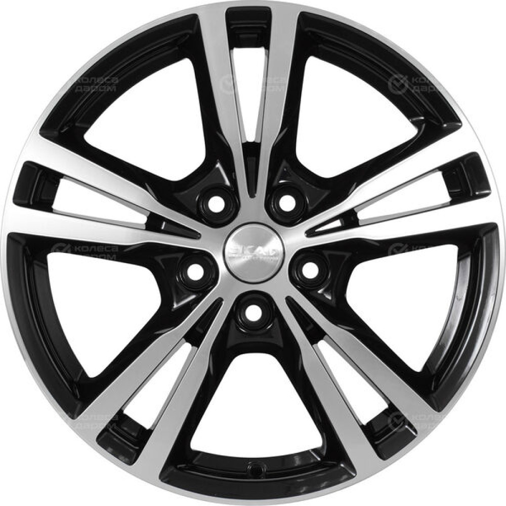 Колесный диск СКАД Мельбурн 7xR17 5x114.3 ET48.5 DIA67.1 черный глянцевый с полированной лицевой поверхностью