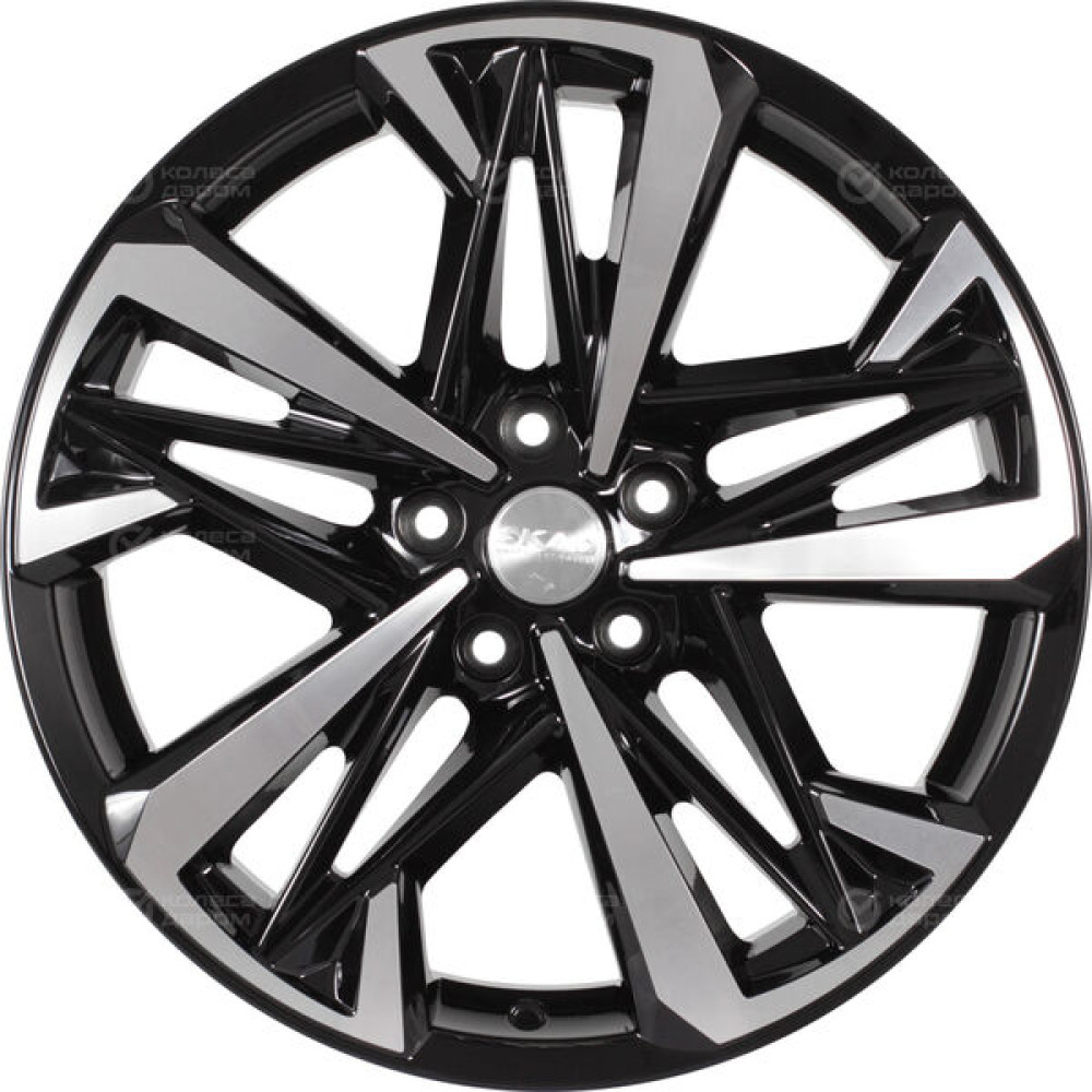 Колесный диск СКАД Ультима 8xR18 5x112 ET50 DIA57.1 черный глянцевый с полированной лицевой поверхностью