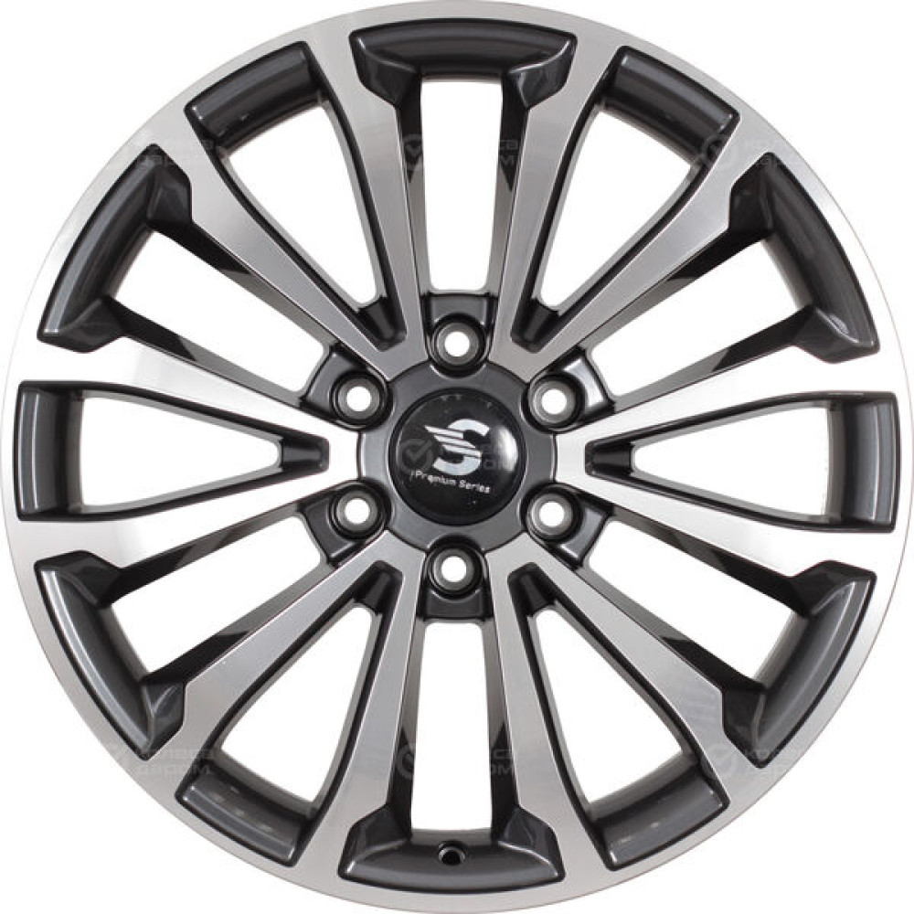 Колесный диск СКАД Premium Series КР006 (20_TANK 500) 8.5xR20 6x139.7 ET33 DIA100.1 глянцевый темно-серый полностью полированный