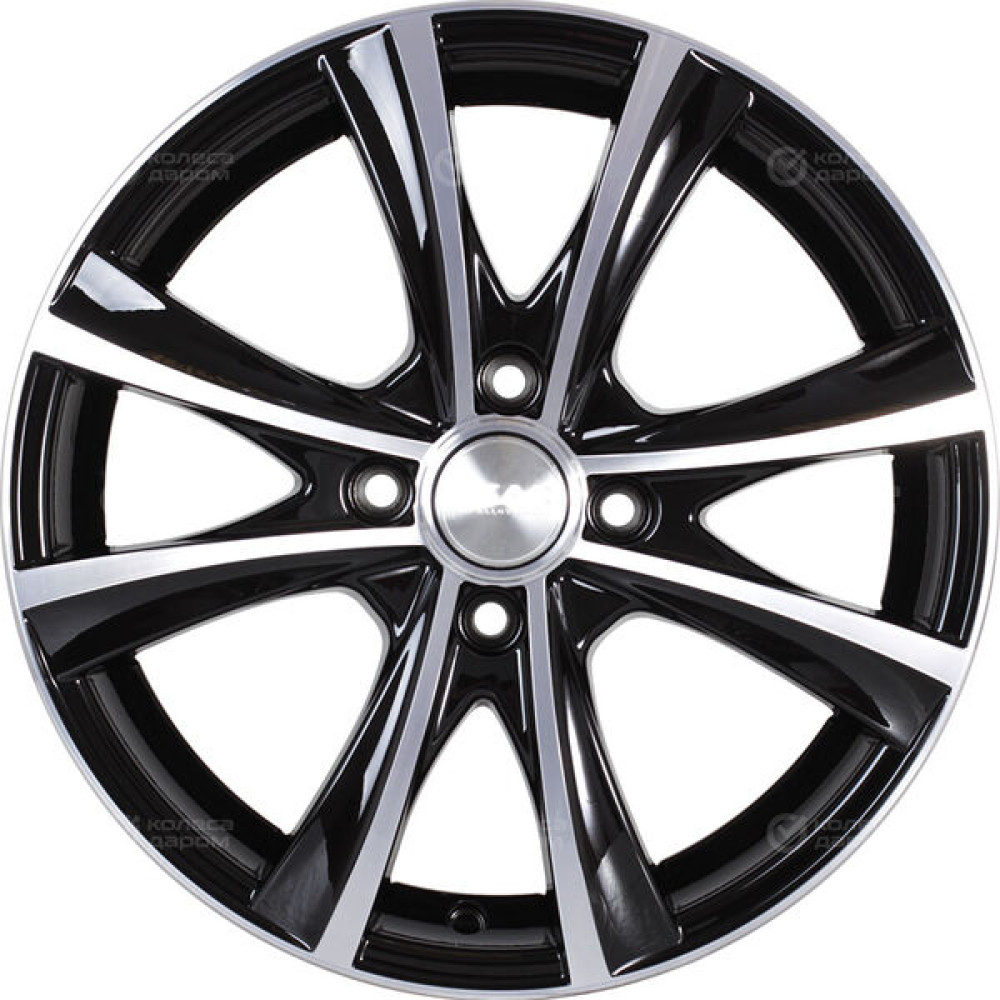 Колесный диск СКАД Мальта 6xR15 4x108 ET47.5 DIA63.35 (уценка) черный глянцевый с полированной лицевой поверхностью