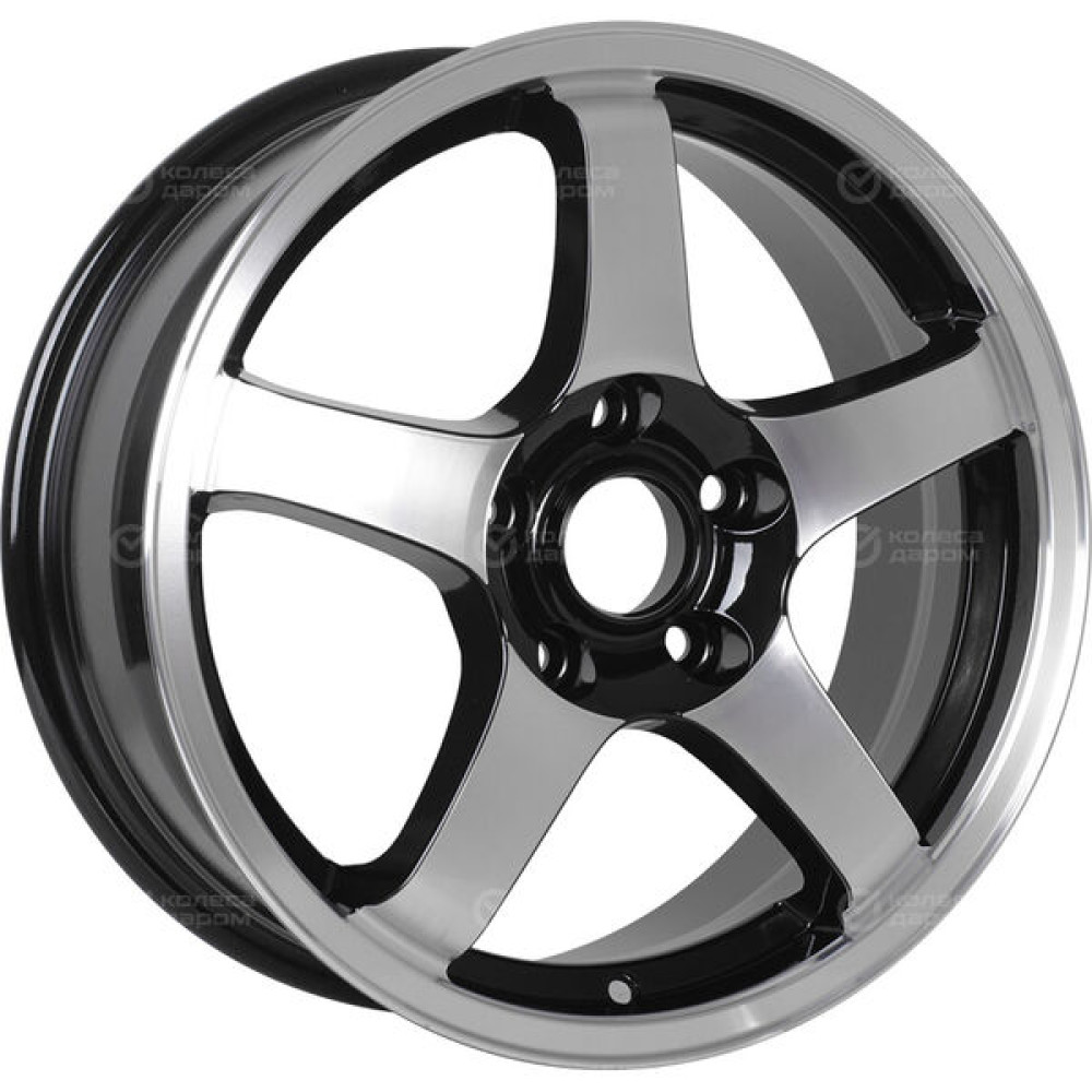 Колесный диск CrossStreet CR14 5.5xR14 4x108 ET43 DIA63.4 черный полностью полированный