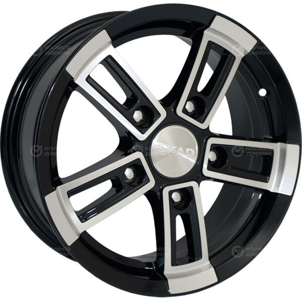 Колесный диск СКАД ТОР 6.5xR15 5x139.7 ET40 DIA98.5 черный матовый с полированным элементом