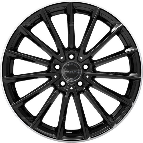 Колесный диск MAK Komet 8xR18 5x112 ET33 DIA66.6 черный блестящий с зеркальным кольцом