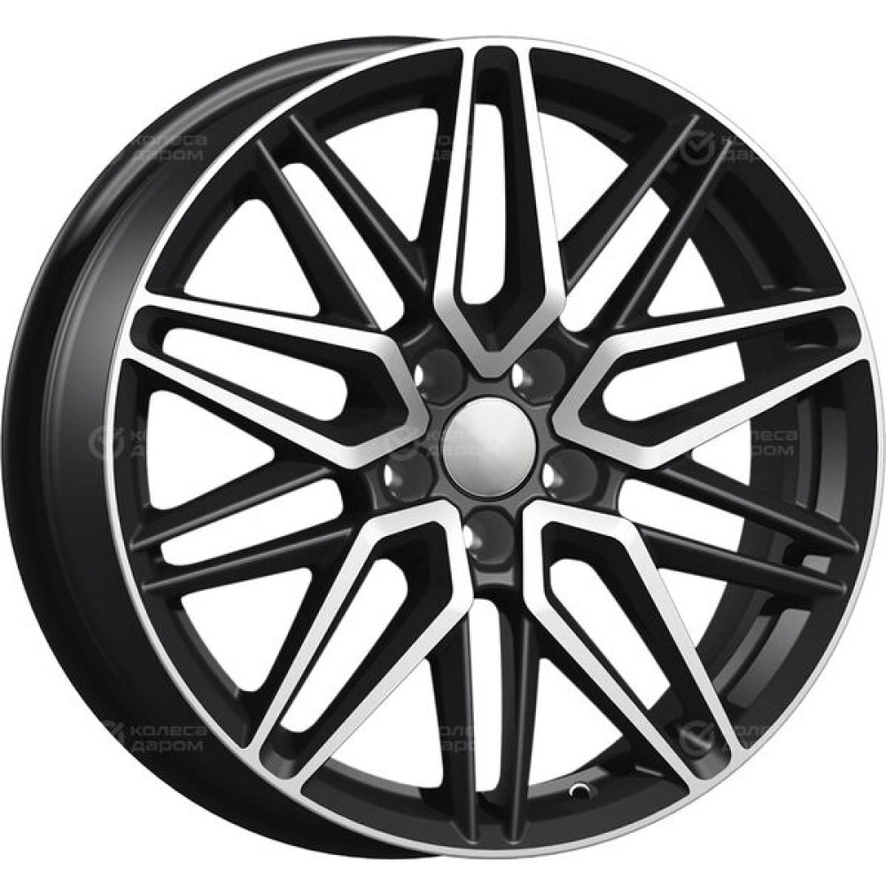 Колесный диск Carwel Вайс 233 7xR18 5x114.3 ET45 DIA67.1 чёрный глянцевый с полированной лицевой поверхностью