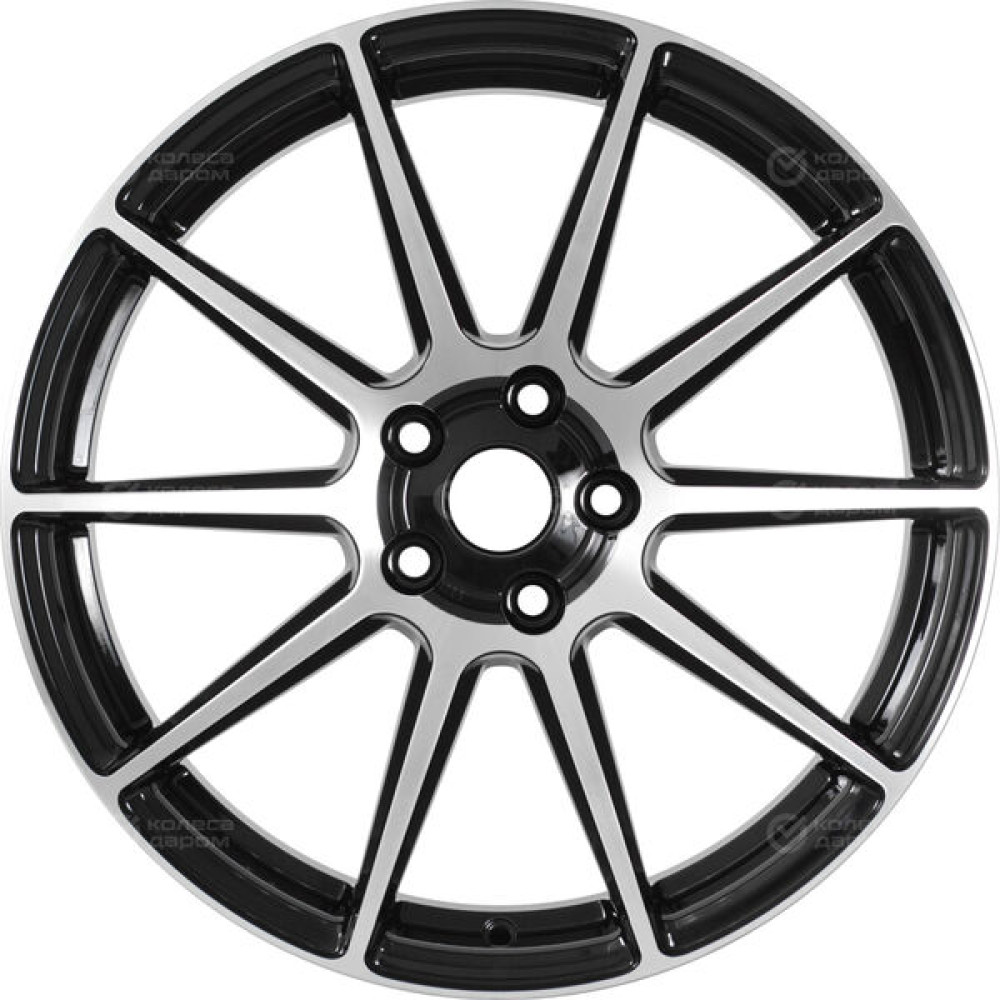 Колесный диск iFree Uno Винзор 7xR18 5x114.3 ET35 DIA60.1 чёрный глянцевый с полированной лицевой частью
