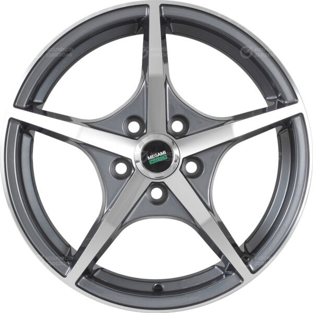 Колесный диск Megami MGM-19 6xR15 5x100 ET38 DIA57.1 насыщенный темно-серый полностью полированный