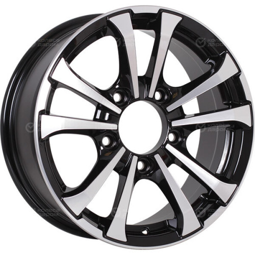 Колесный диск СКАД Тундра 6.5xR16 5x139.7 ET40 DIA98.5 черный глянцевый с полированной лицевой поверхностью