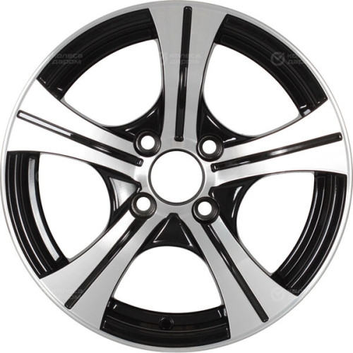 Колесный диск Tech Line 410 5.5xR14 4x100 ET43 DIA67.1 глянцевый черный с полированной лицевой частью