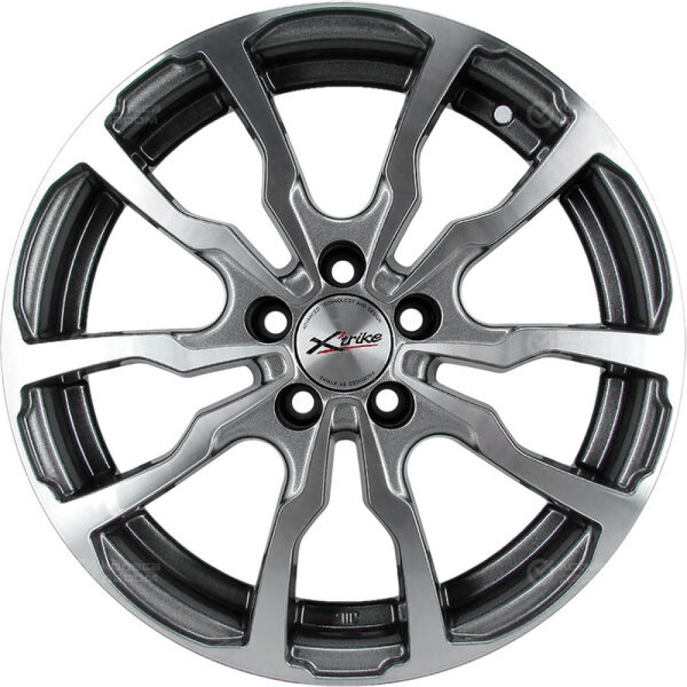 Колесный диск X-trike X117 6.5xR16 5x114.3 ET35 DIA67.1 темно-серебристый с полированной лицевой частью