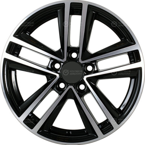 Колесный диск Carwel Неро 134 6xR15 5x100 ET38 DIA57.1 чёрный глянцевый с полированной лицевой поверхностью