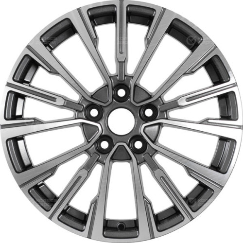 Колесный диск Carwel Базан 1720 7xR17 5x114.3 ET48 DIA67.1 серый с полированной лицевой частью