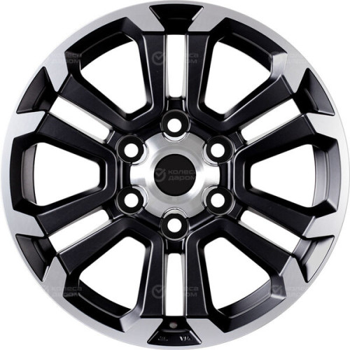 Колесный диск Replay TY352 7.5xR17 6x139.7 ET25 DIA106.1 черный глянцевый с полированной лицевой частью