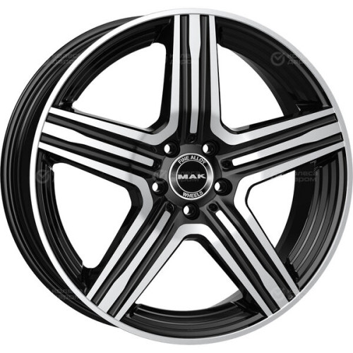Колесный диск MAK Lewis 8xR18 5x112 ET40 DIA66.6 чёрный глянцевый с полированной лицевой частью
