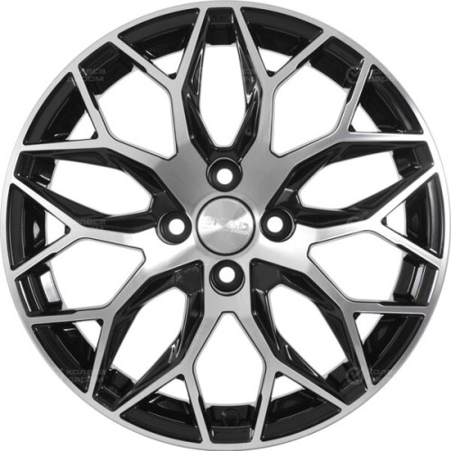 Колесный диск СКАД Фабиан 6xR16 4x100 ET40 DIA67.1 черный глянцевый с полированной лицевой поверхностью