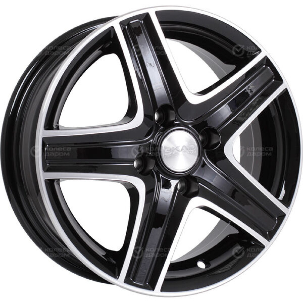 Колесный диск СКАД Магнум 5.5xR14 4x98 ET38 DIA58.6 черный глянцевый с полированной лицевой поверхностью