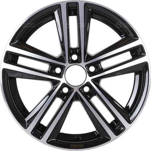 Колесный диск RST R025 6xR15 5x100 ET38 DIA57.1 глянцевый черный с полированной лицевой частью