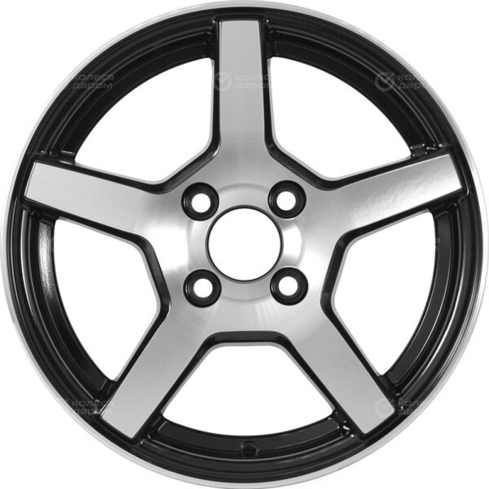 Колесный диск RST R024 5.5xR14 4x100 ET40 DIA60.1 глянцевый черный с полированной лицевой частью
