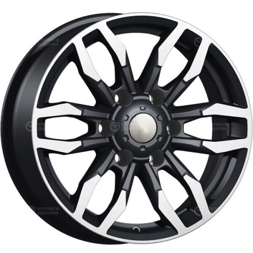 Колесный диск Carwel Немо 228 7.5xR17 6x139.7 ET38 DIA100.1 чёрный глянцевый с полированной лицевой поверхностью