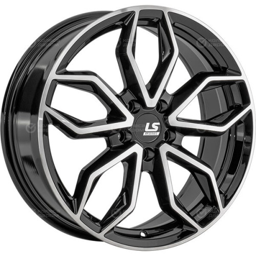 Колесный диск LS FlowForming LS RC104 7.5xR18 5x108 ET45 DIA65.1 черный полностью полированный