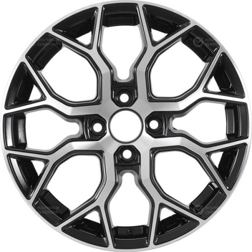 Колесный диск VENTI 1619 6xR16 4x100 ET46 DIA60.1 чёрный с полированной лицевой частью