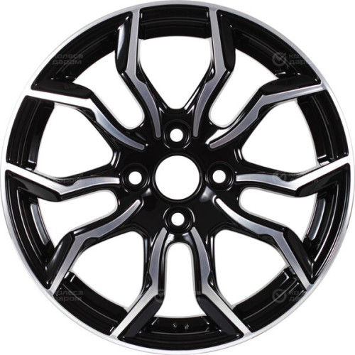 Колесный диск iFree Бохо 6xR15 4x100 ET42 DIA54.1 чёрный глянцевый с полированной лицевой частью