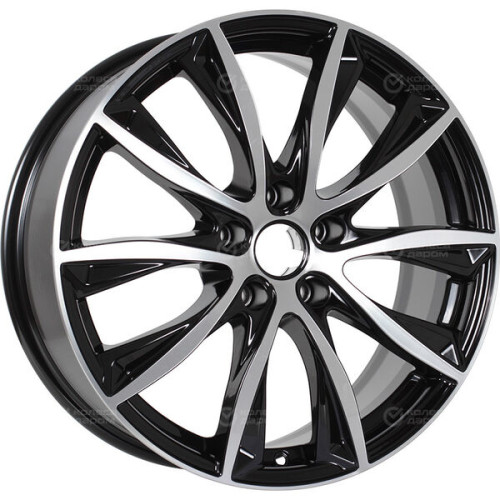Колесный диск iFree Каzантип 7.5xR18 5x115 ET44 DIA70.2 чёрный глянцевый с полированной лицевой частью