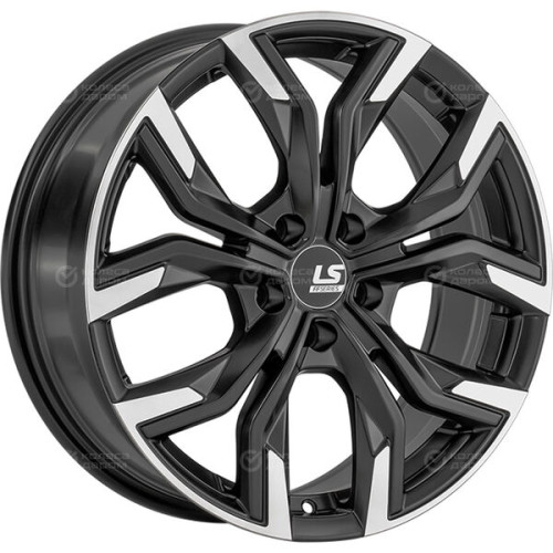 Колесный диск LS FlowForming LS RC92 7.5xR18 5x108 ET45 DIA65.1 черный полностью полированный