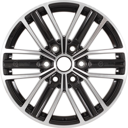 Колесный диск Carwel Джирим 218 7.5xR18 6x114.3 ET38 DIA67.1 чёрный глянцевый с полированной лицевой поверхностью