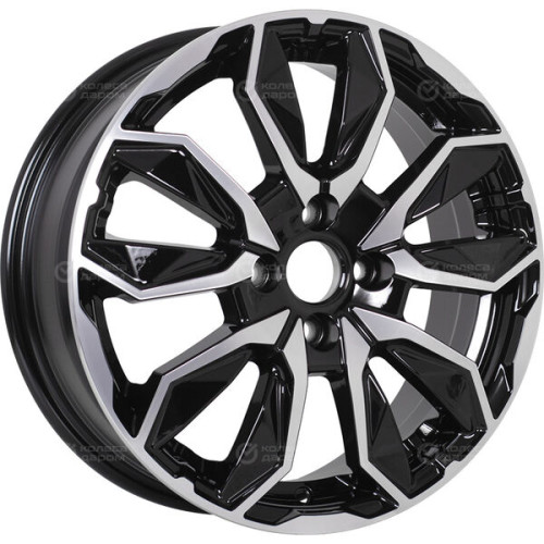 Колесный диск СКАД Сочи 6xR16 4x100 ET41 DIA60.1 черный глянцевый с полированной лицевой поверхностью