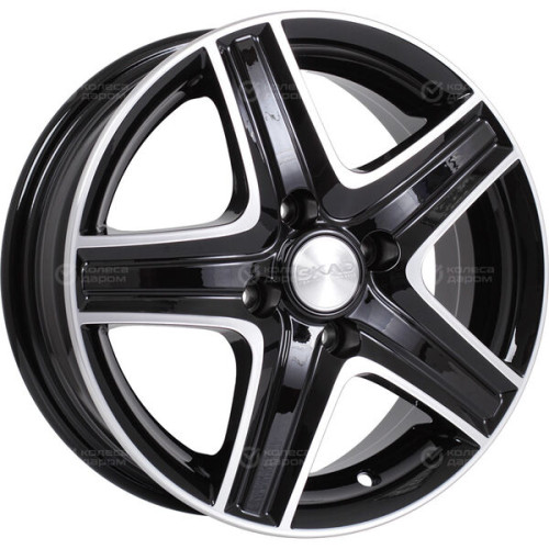 Колесный диск СКАД Магнум 5.5xR14 4x100 ET38 DIA67.1 черный глянцевый с полированной лицевой поверхностью