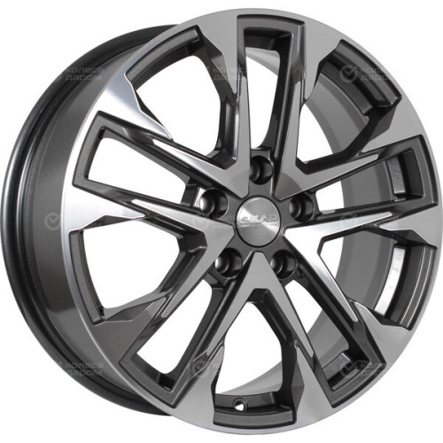 Колесный диск СКАД АТАКОР 7xR17 5x112 ET45 DIA57.1 (уценка) темно-серый глянцевый с полированной лицевой частью