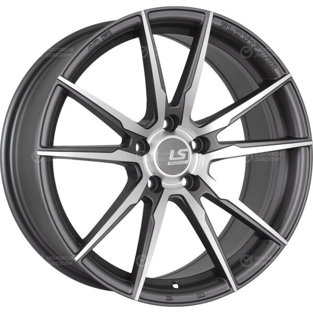 Колесный диск LS FlowForming LS RC35 8xR18 5x114.3 ET35 DIA67.1 темно-серый матовый ,частично полированный
