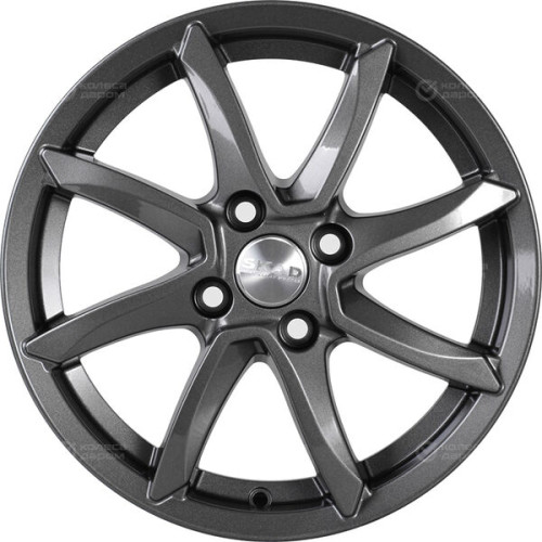 Колесный диск СКАД Осака 6xR15 4x100 ET50 DIA60.1 темно-серый цвет с перламутровыми оттенками