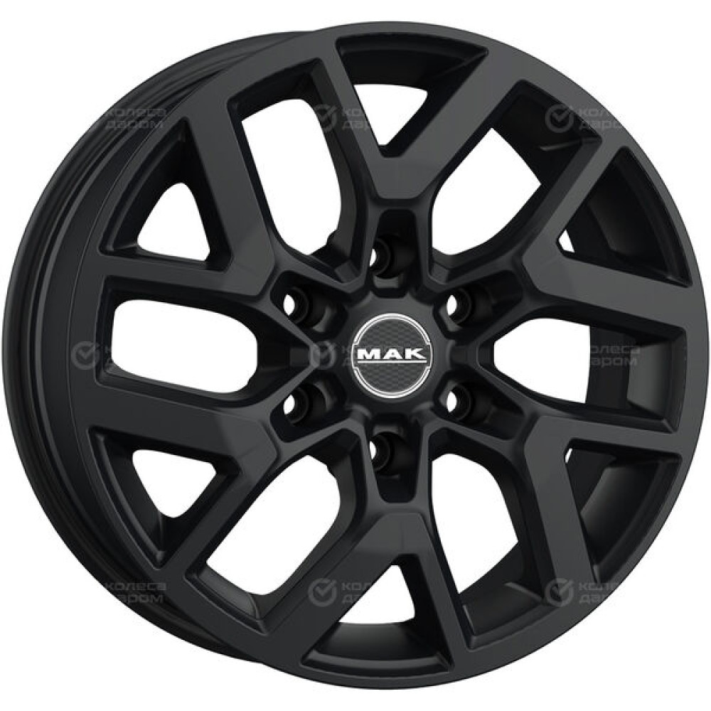Колесный диск MAK Gravel 6.5xR16 6x139.7 ET46 DIA92.3 чёрный матовый и хромированные вставки