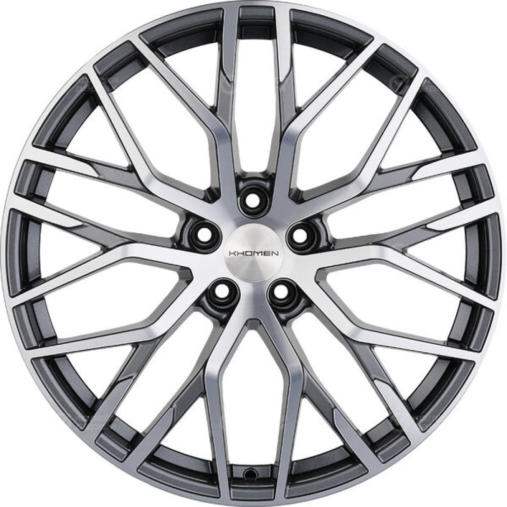 Колесный диск KHOMEN KHW2005 (Exeed VX) 8.5xR20 5x108 ET36 DIA65.1 насыщенный темно-серый полностью полированный