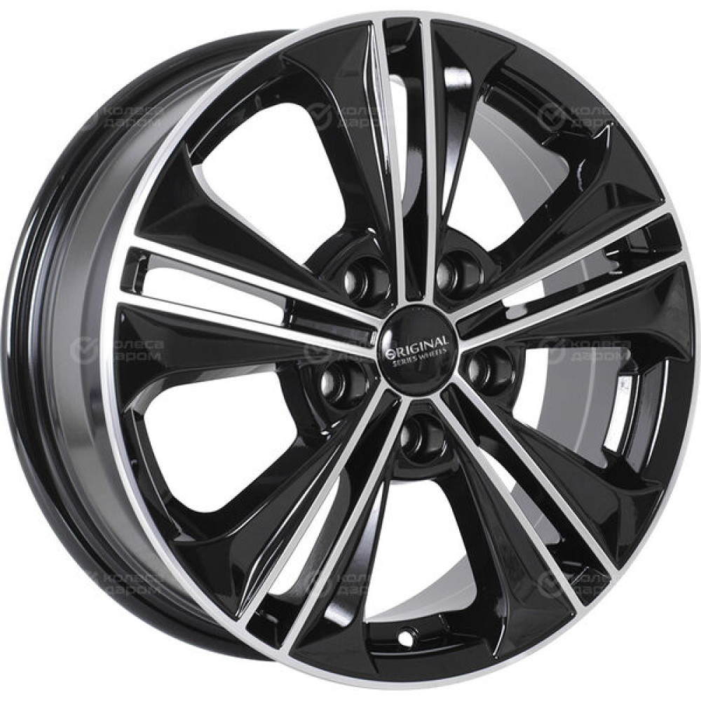 Колесный диск СКАД KL-295 6xR16 5x114.3 ET43 DIA67.1 черный глянцевый с полированной лицевой поверхностью