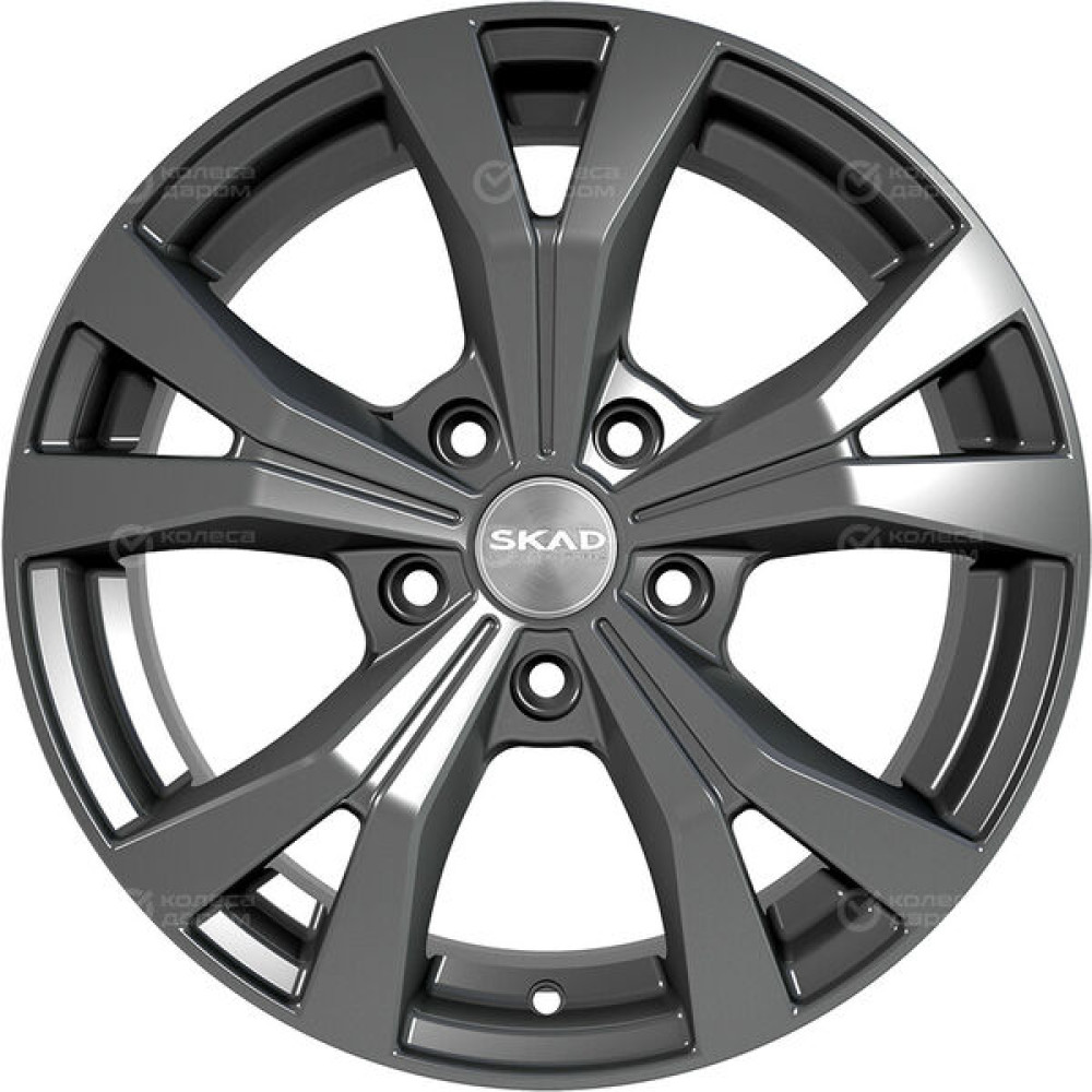 Колесный диск СКАД Нагано 6.5xR16 5x114.3 ET45 DIA67.1 темно-серый цвет с перламутровыми оттенками