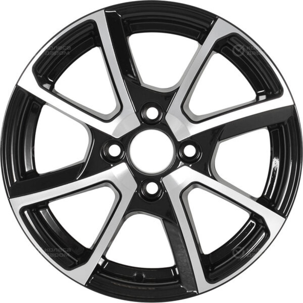 Колесный диск NEO 538 6xR15 4x98 ET38 DIA58.6 глянцевый черный с полированной лицевой частью