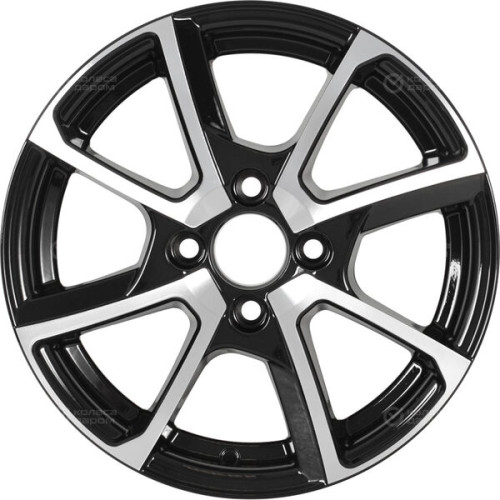 Колесный диск NEO 538 6xR15 4x98 ET38 DIA58.6 глянцевый черный с полированной лицевой частью